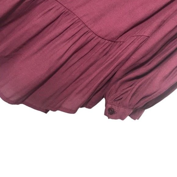 RO & DE Pleated Ruffle High Low Blouse Size XS - Picture 3 of 8